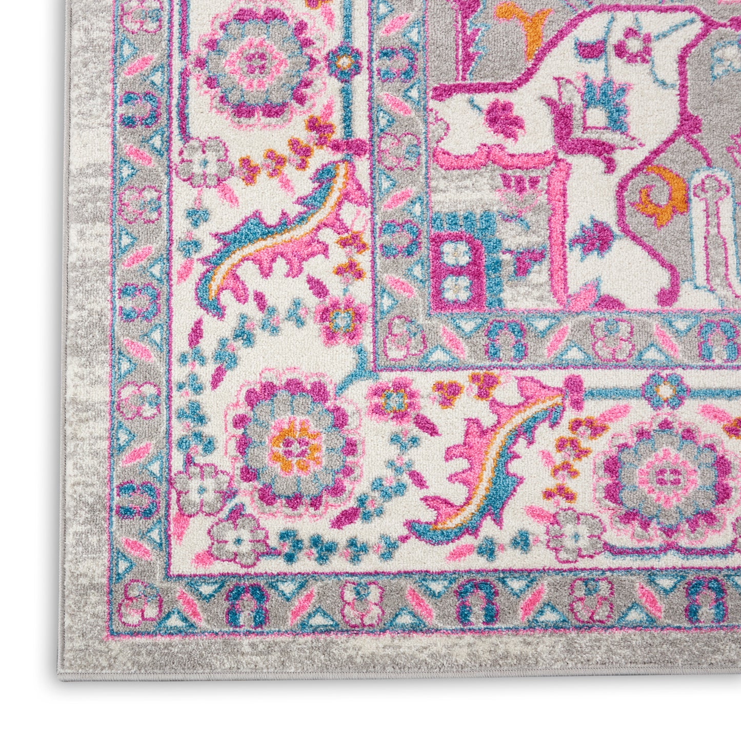 Nourison Passion 8' x 10' Light Grey/Pink Bohemian Indoor Rug