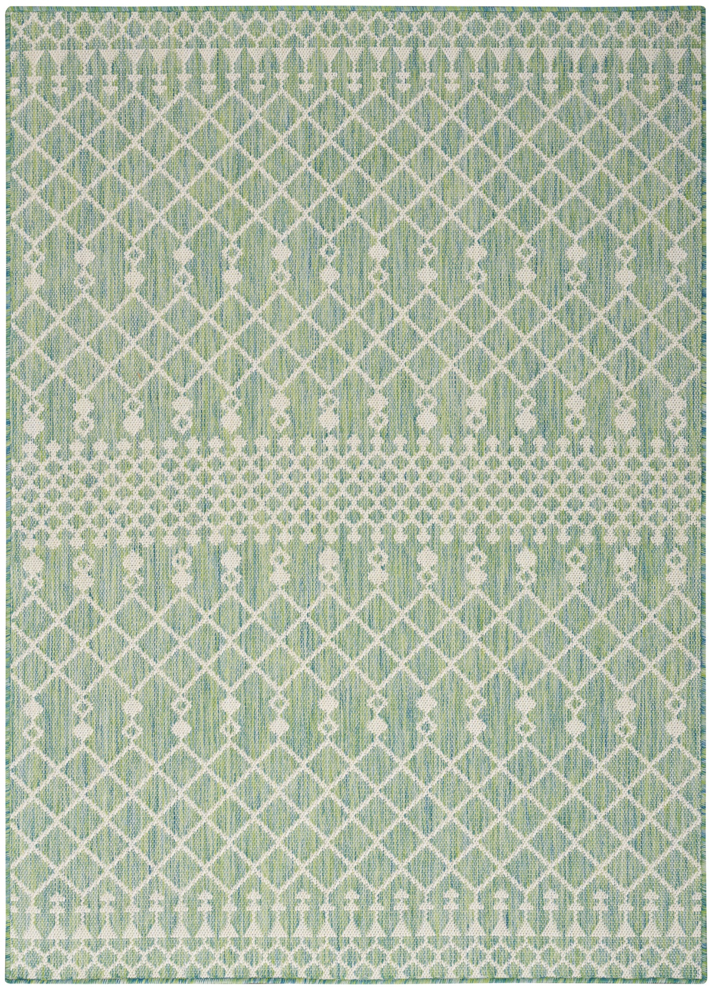 Nourison Positano 4' x 6' Blue Green Modern Rug