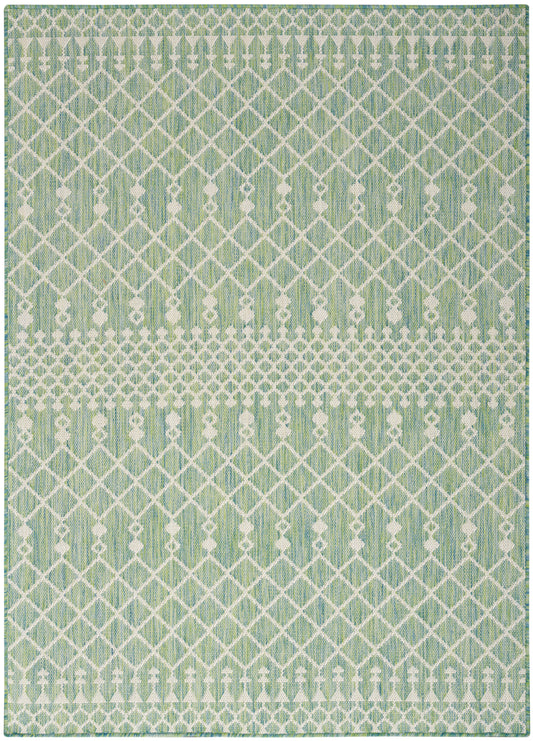 Nourison Positano 4' x 6' Blue Green Modern Rug