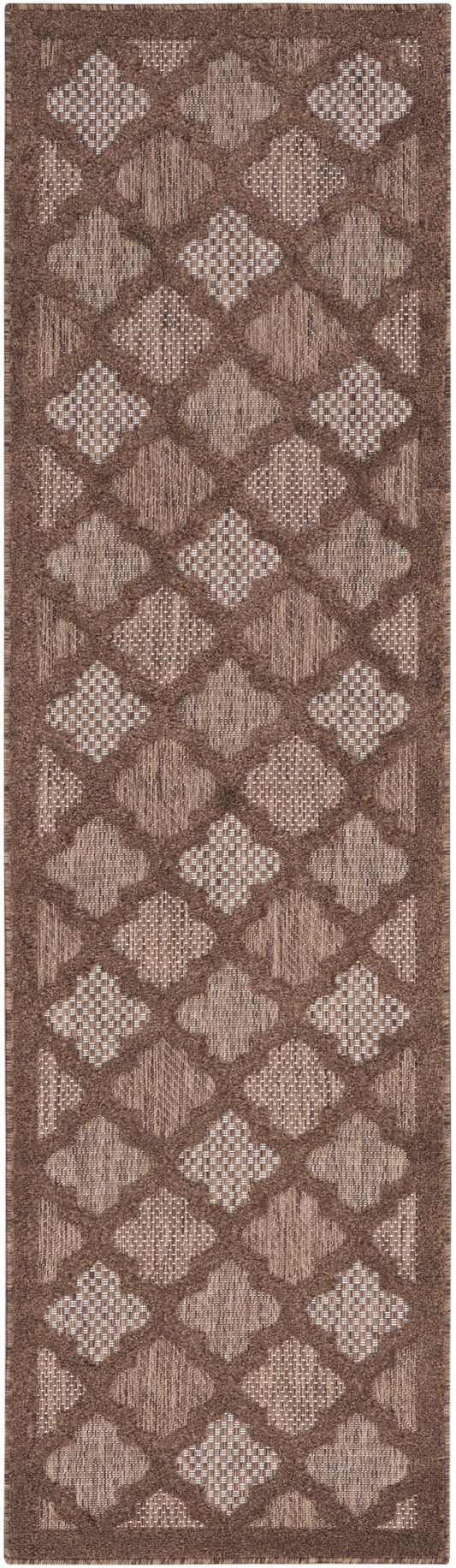 Nourison Easy Care 2'2" x 7'6 Brown Modern Rug