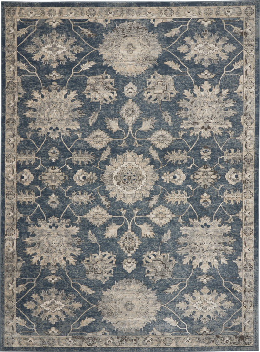 Nourison Quarry 8'10" x 11'10" Blue Beige Vintage Indoor Rug