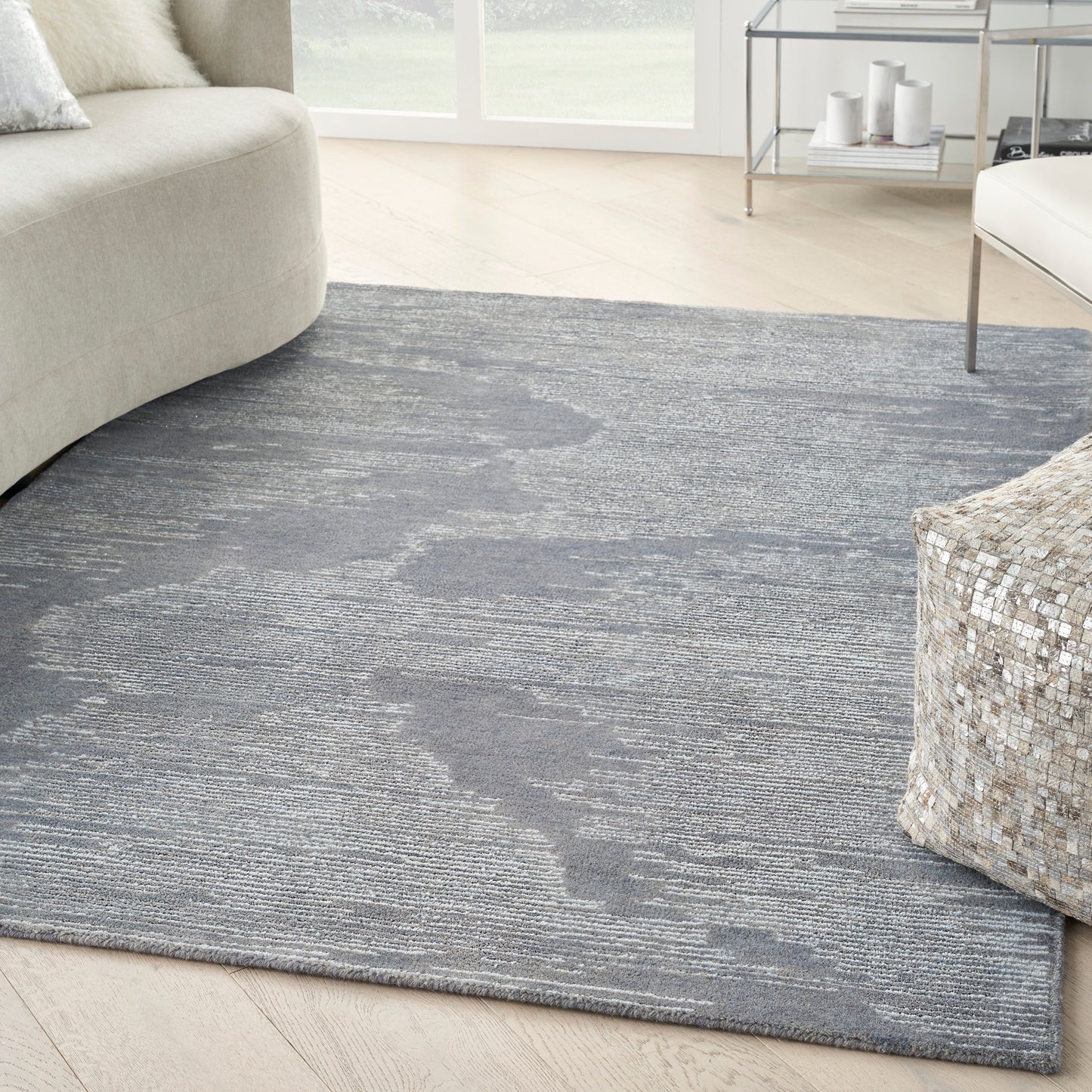 Michael Amini Ma30 Star 4' x 6' Blue Modern Indoor Rug