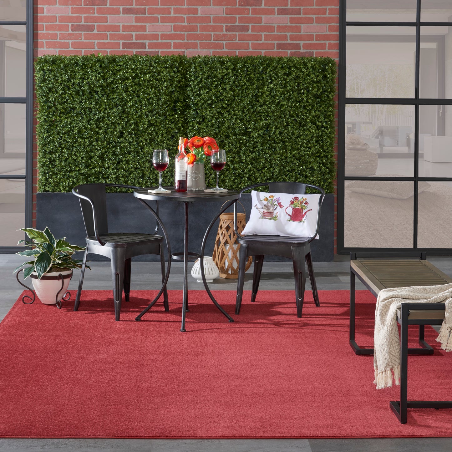 Nourison Nourison Essentials 7' x 10' Brick Red Outdoor Rug