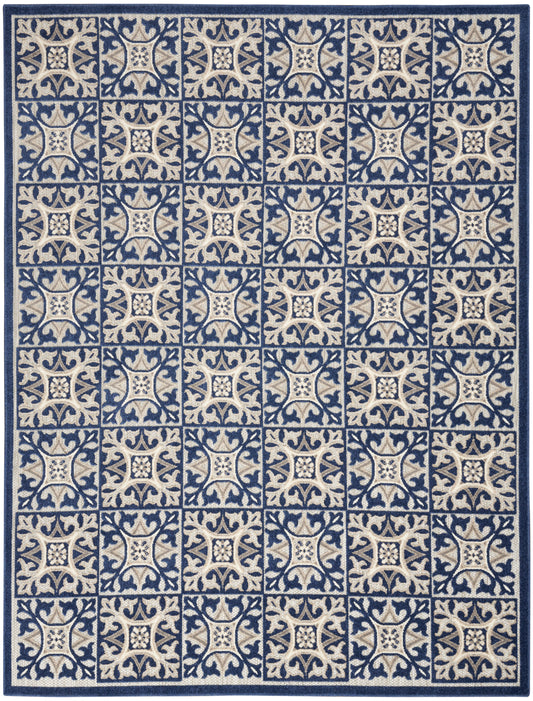 Nourison Aloha 7'10" x 10'6" Blue Contemporary Rug