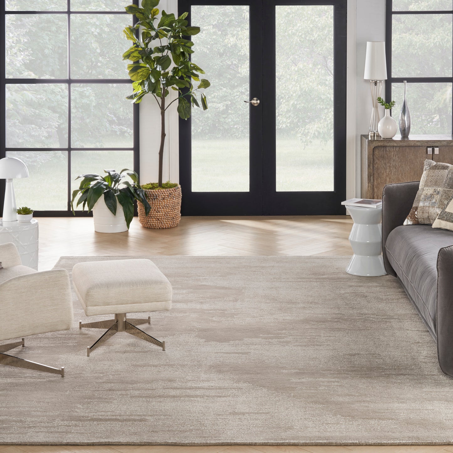 Michael Amini Ma30 Star 8'6" x 11'6" Taupe/Ivory Modern Indoor Rug