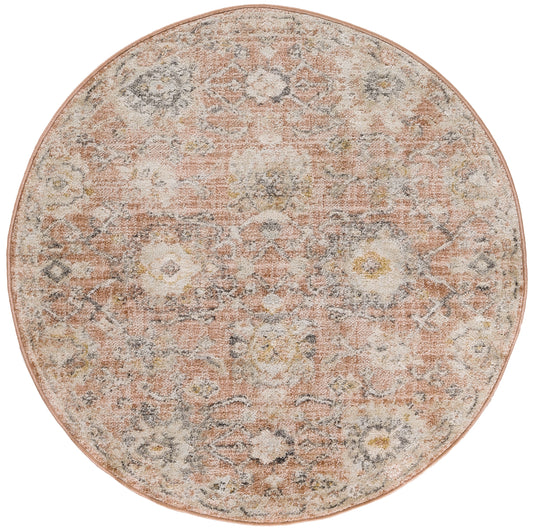 Nourison Oushak Home 7'10" x Round Rust Vintage Indoor Rug