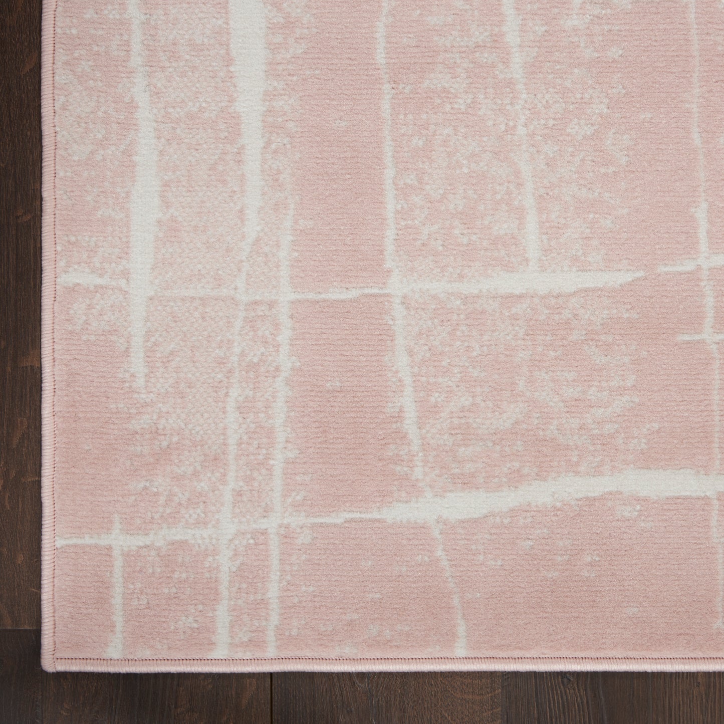 Nourison Whimsicle 2' x 8' Pink Ivory Modern Indoor Rug