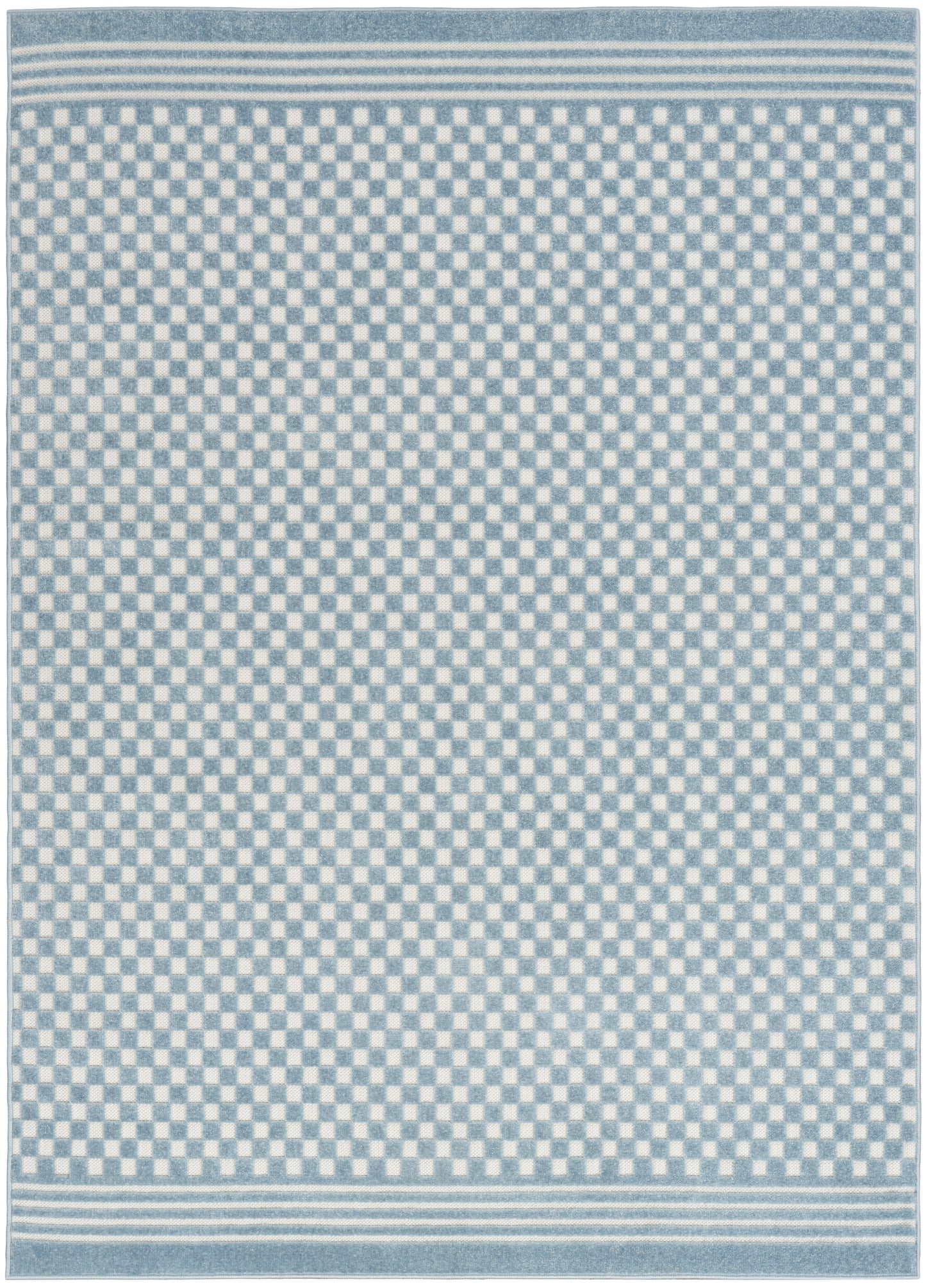 Nourison Care Free 5'3" x 7' Blue Modern Indoor Rug