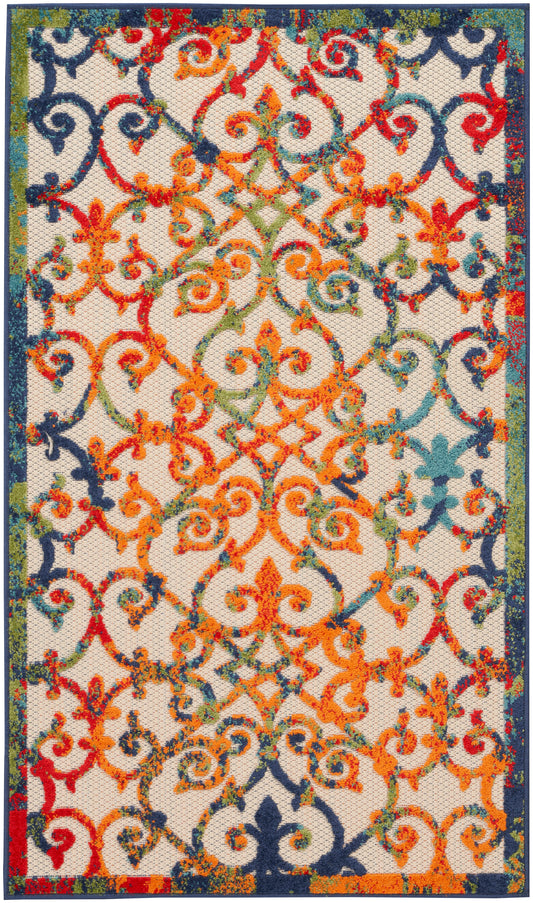 Nourison Aloha 3' x 5' Multicolor Contemporary Rug