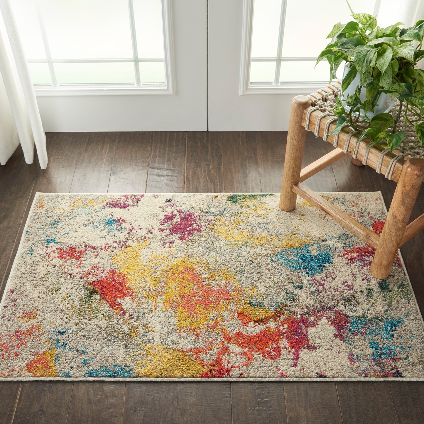 Nourison Celestial 2'2" x 3'9" Ivory/Multicolor Modern & Contemporary Indoor Rug