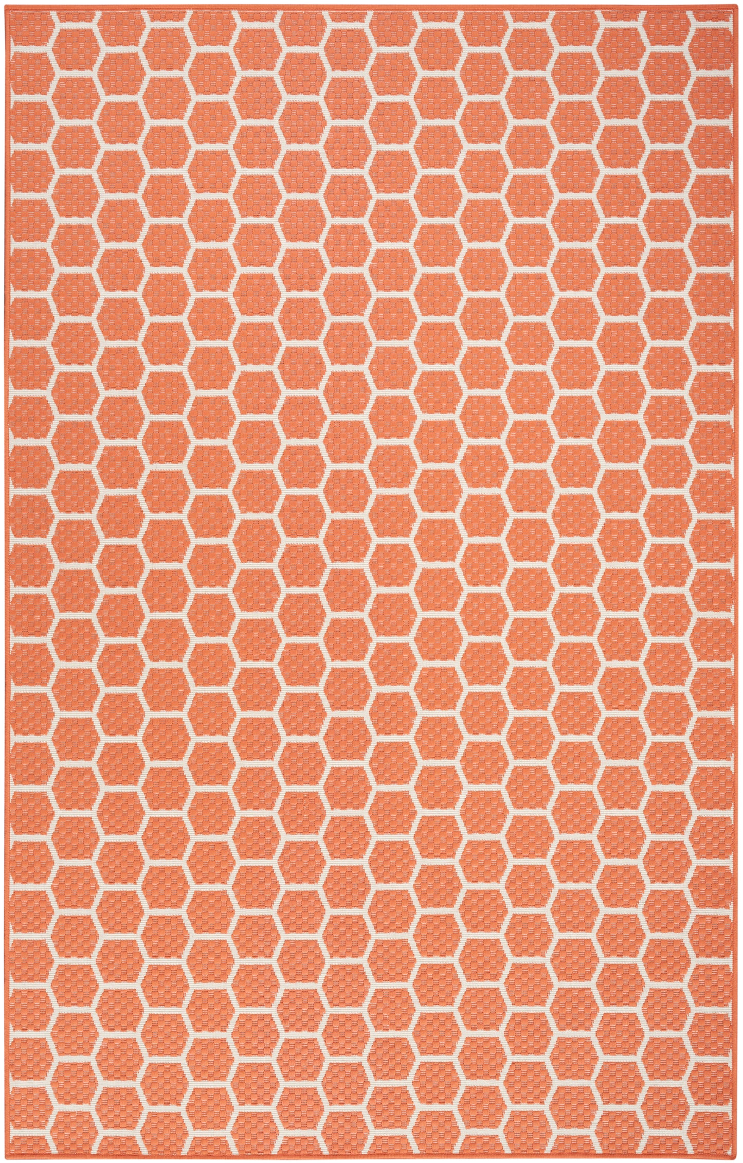 Nourison Twist Reversible 4' x 6' Coral Modern Rug