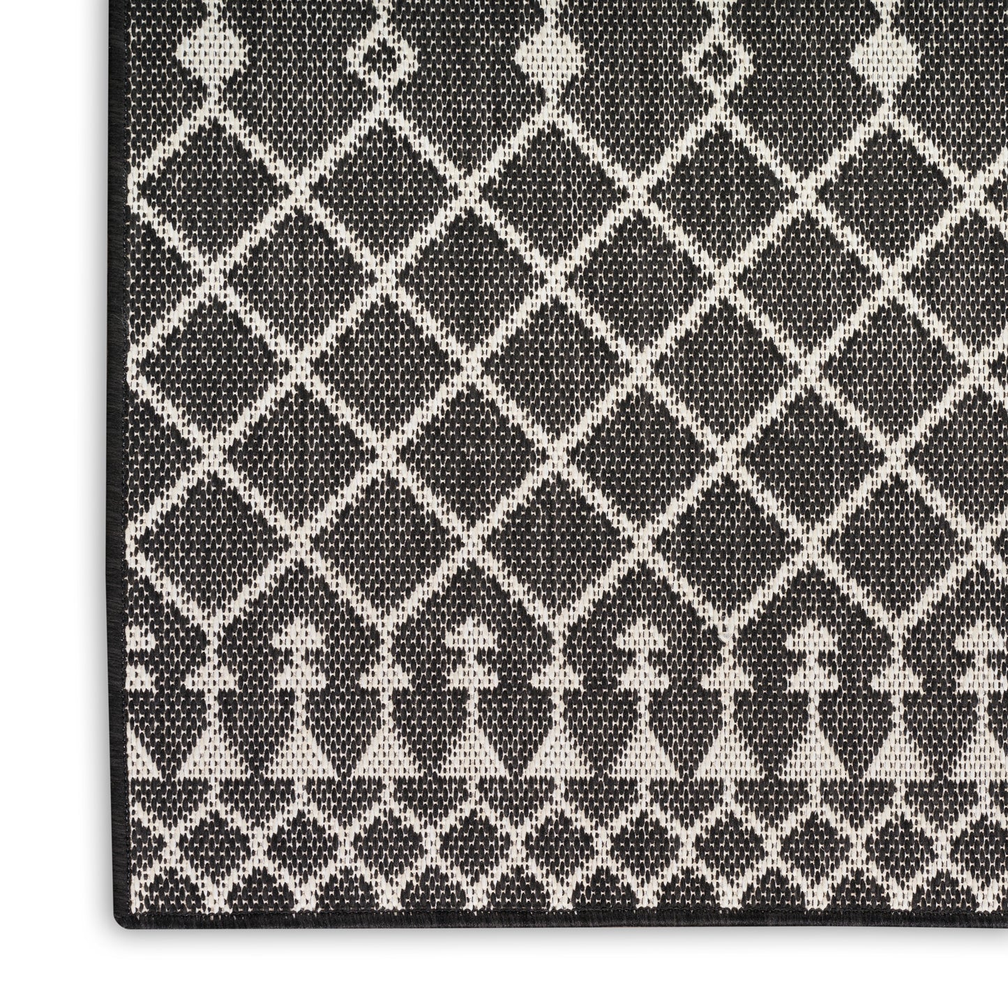 Nourison Positano 4' x 6' Black Modern Rug