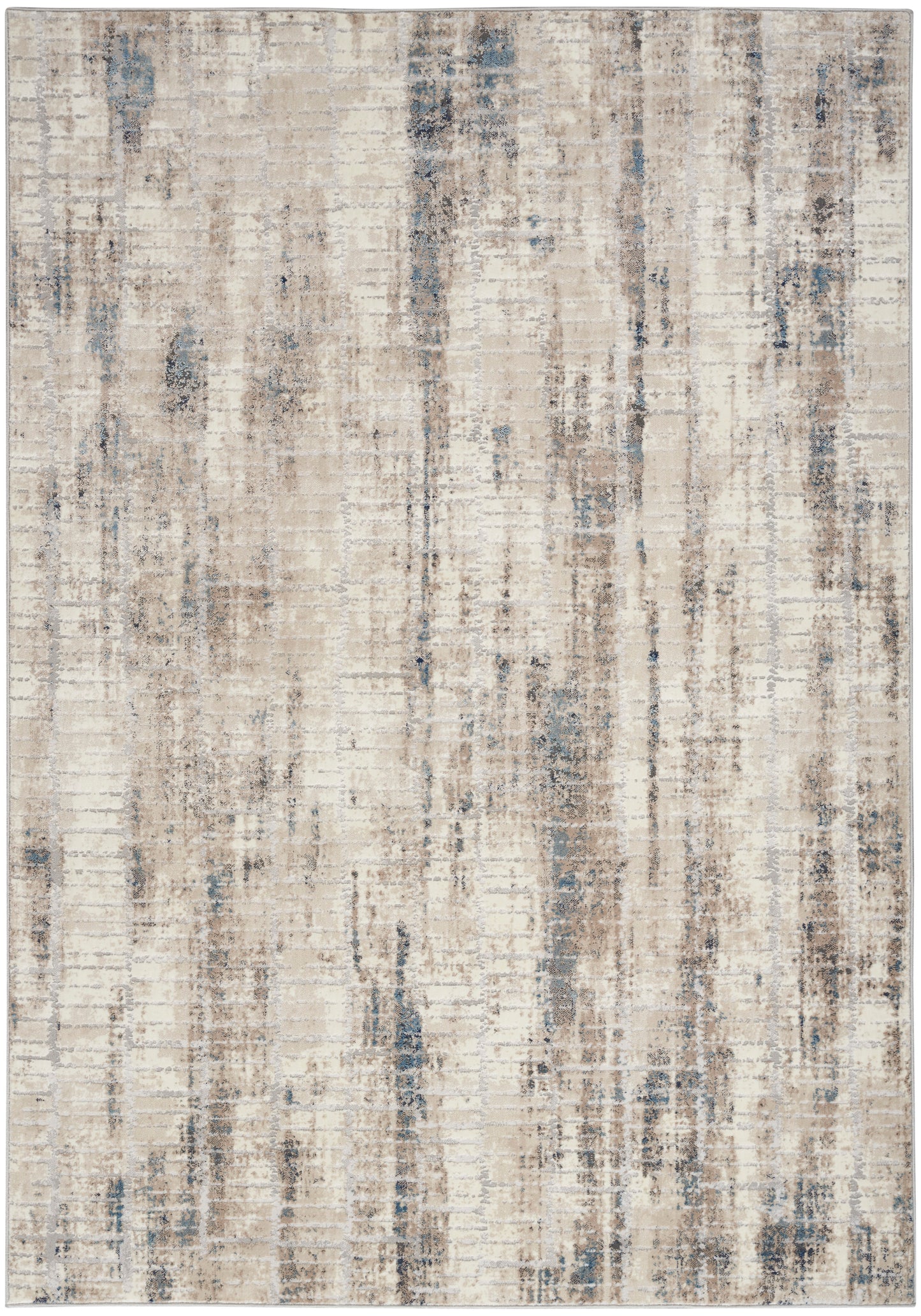 Calvin Klein CK022 Infinity 4' x 6' Ivory Grey Blue Modern Indoor Rug