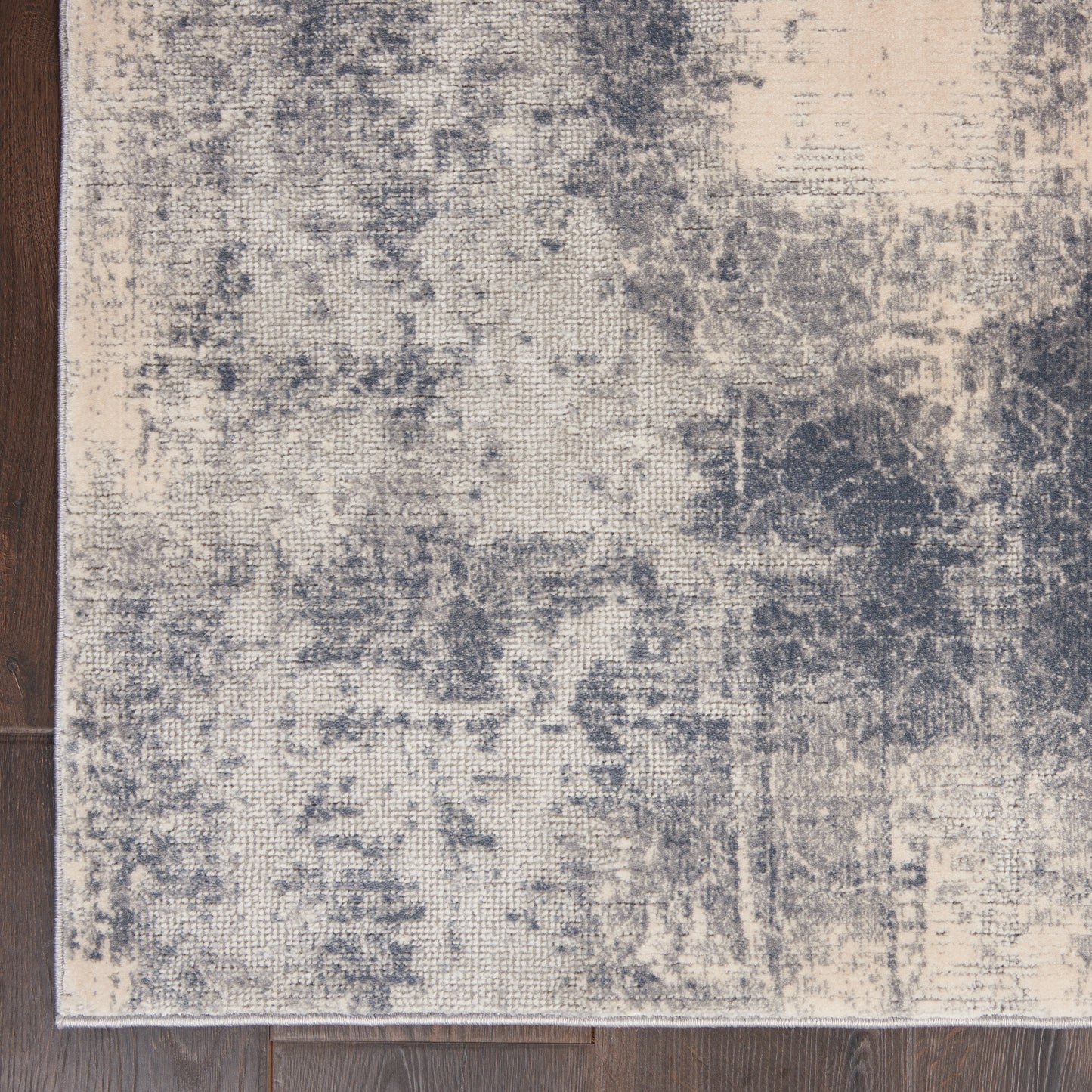 Nourison Rustic Textures 5'3" x 7'3" Blue Ivory Modern Indoor Rug