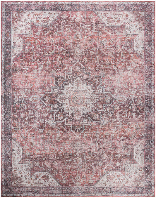 Nourison Nourison Washables 8' x 10' Red Vintage Indoor Rug