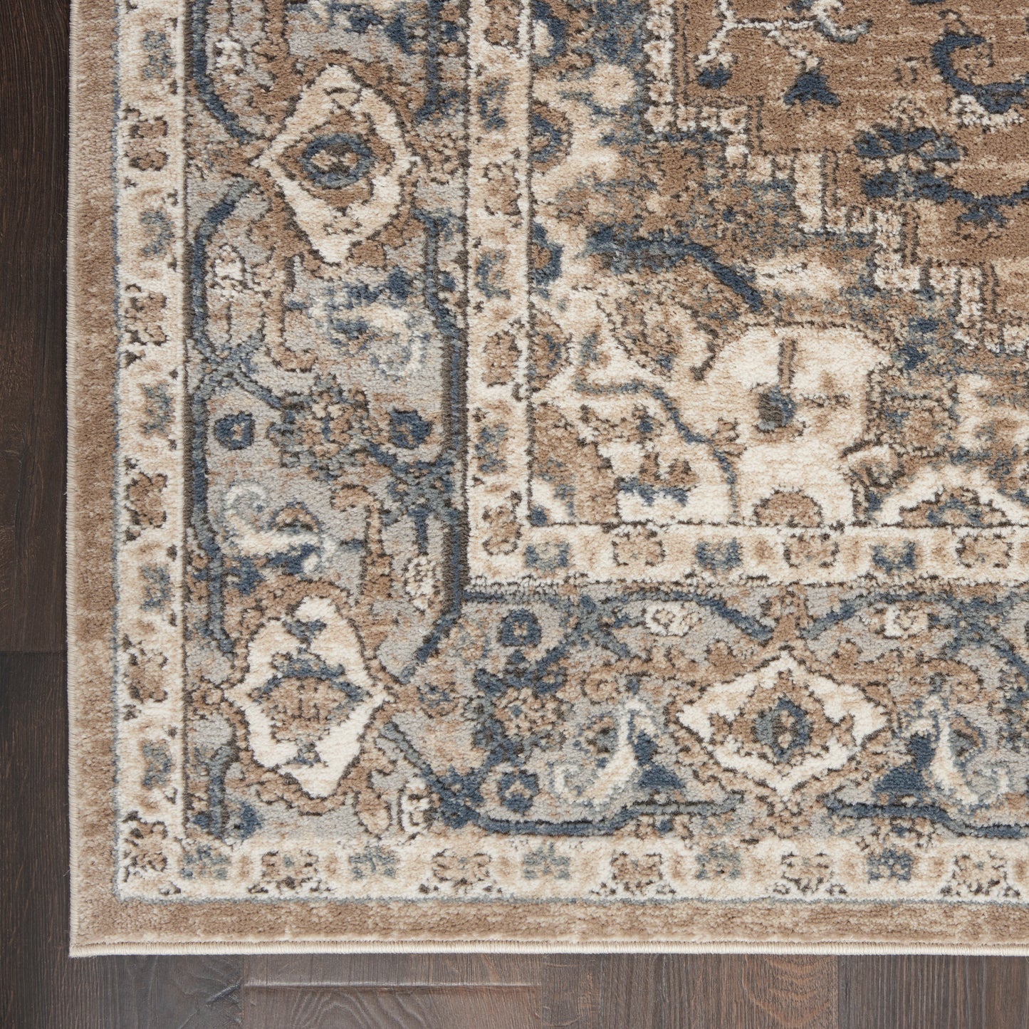 Nourison Quarry 3' x 5' Beige Grey Farmhouse Indoor Rug