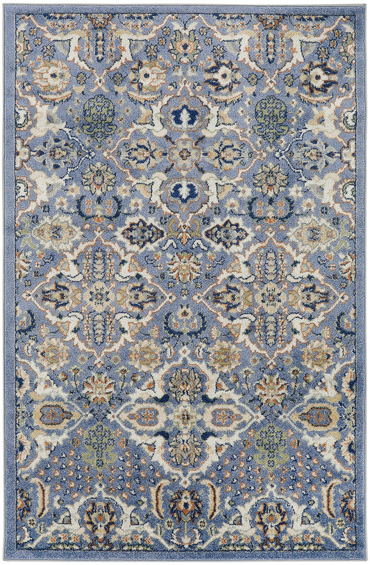 Nourison Allur 4' x 6' Light Blue Bohemian Indoor Rug