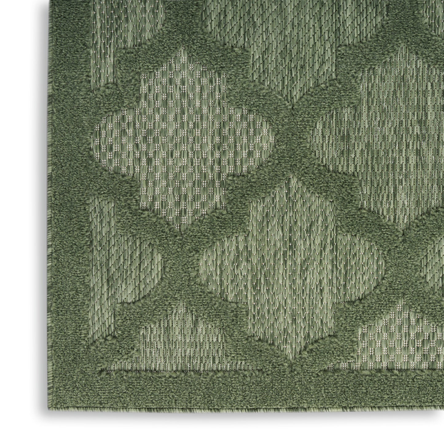 Nourison Easy Care 4' x 6' Green Modern Rug