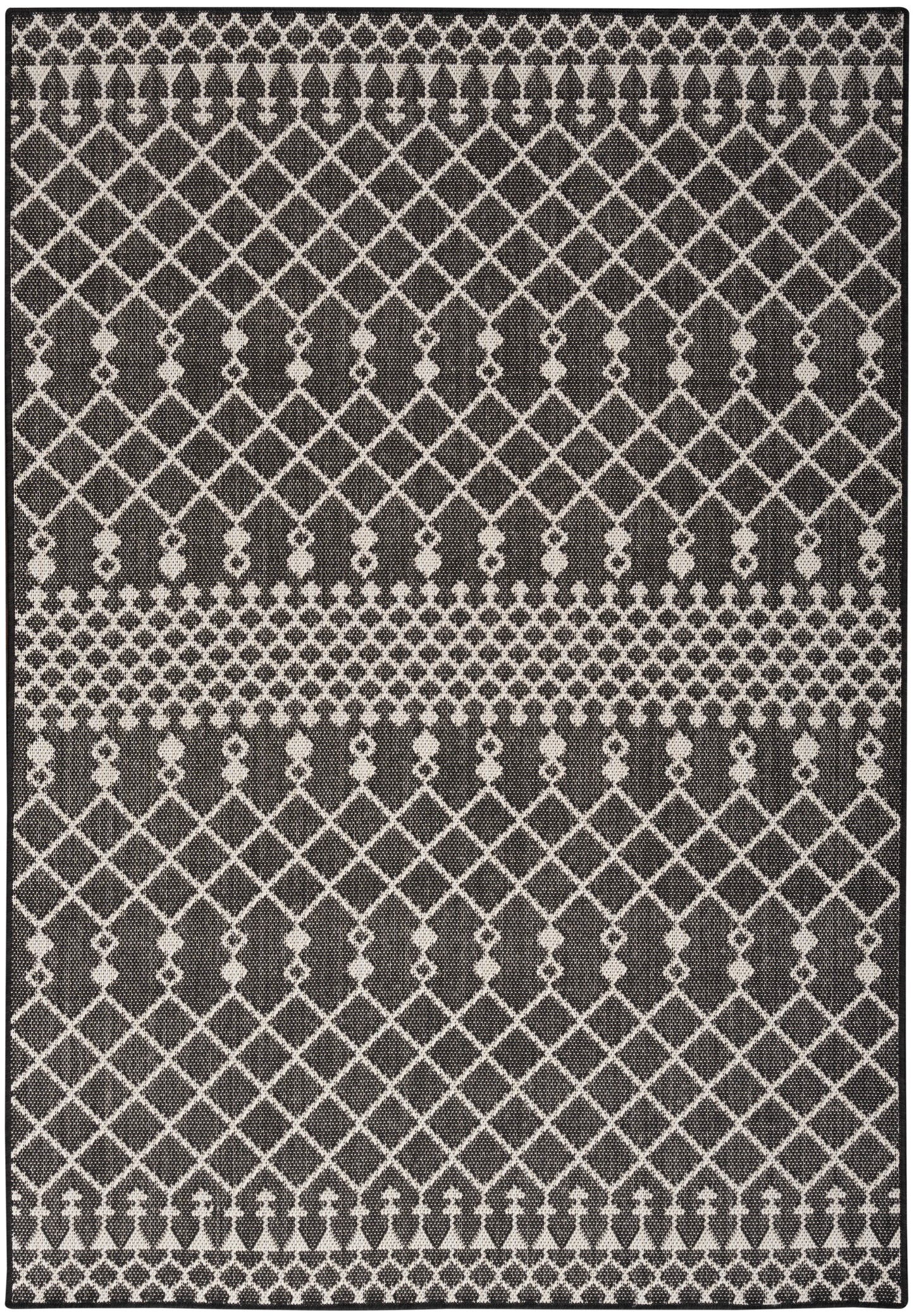 Nourison Positano 6' x 9' Black Modern Rug