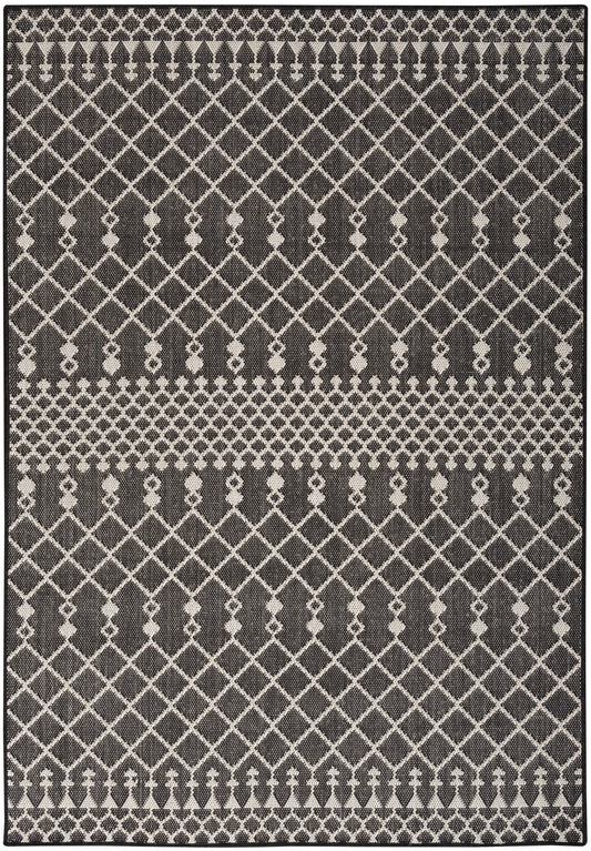 Nourison Positano 6' x 9' Black Modern Rug