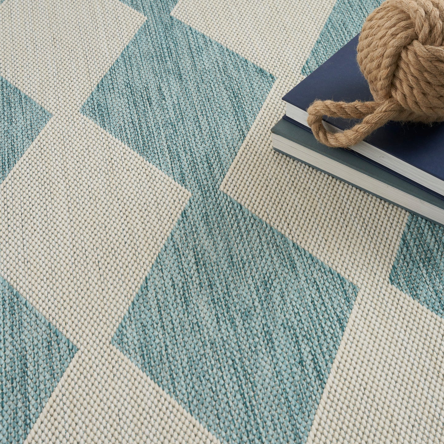 Nourison Positano 9' x 12' Aqua Modern Rug