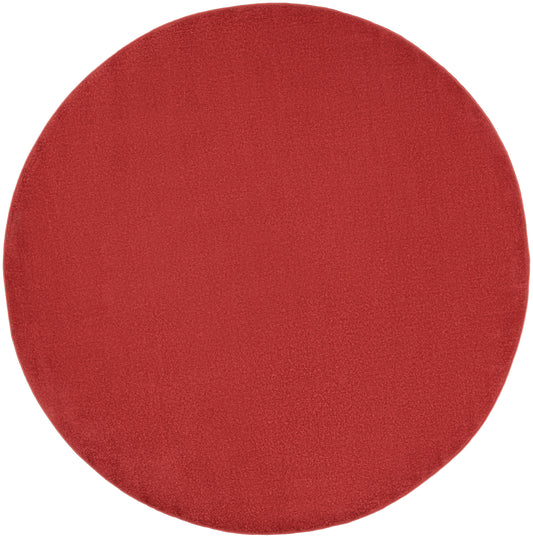 Nourison Nourison Essentials 8' x Round Brick Red Outdoor Rug