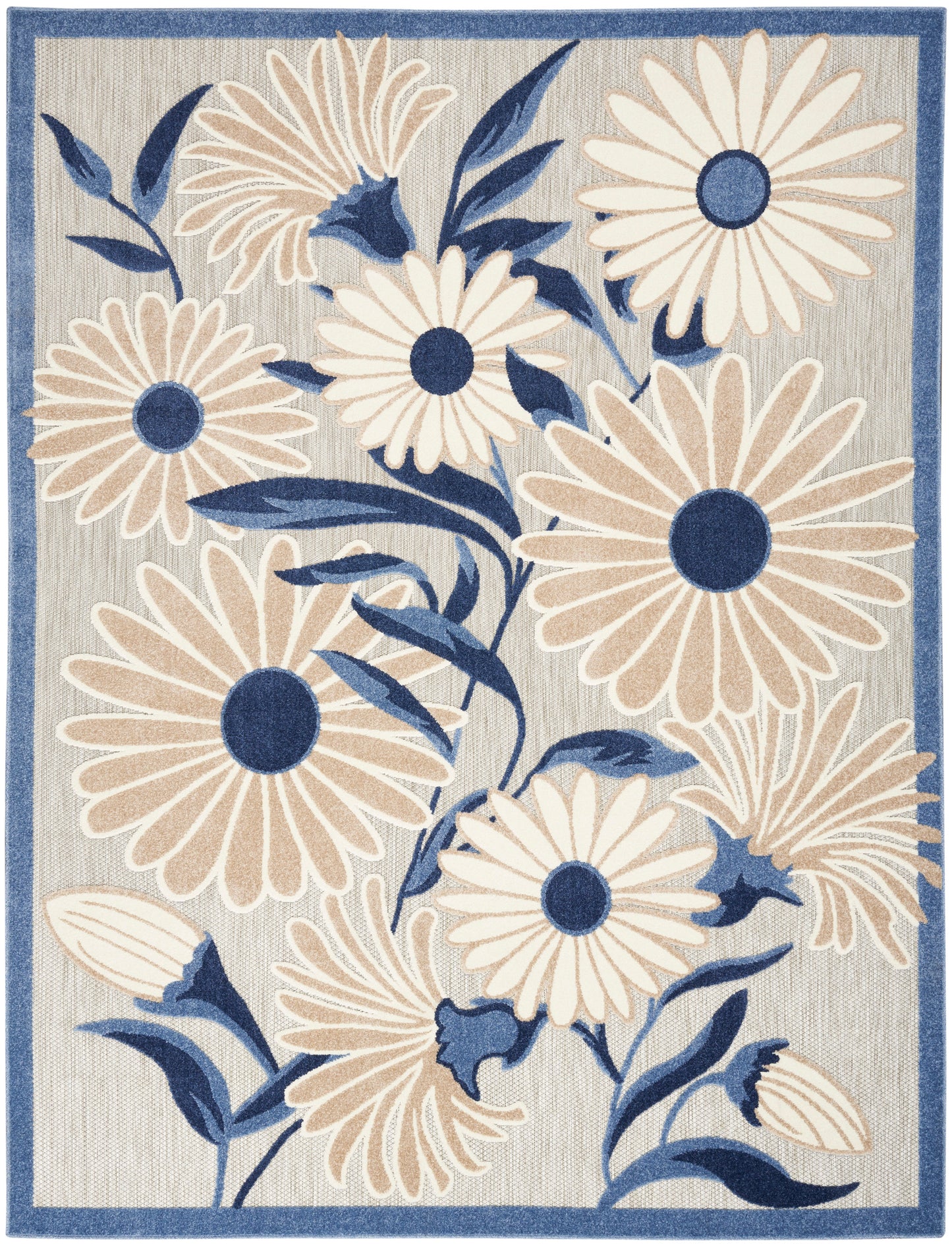 Nourison Aloha 9' x 12' Blue Grey Contemporary Rug