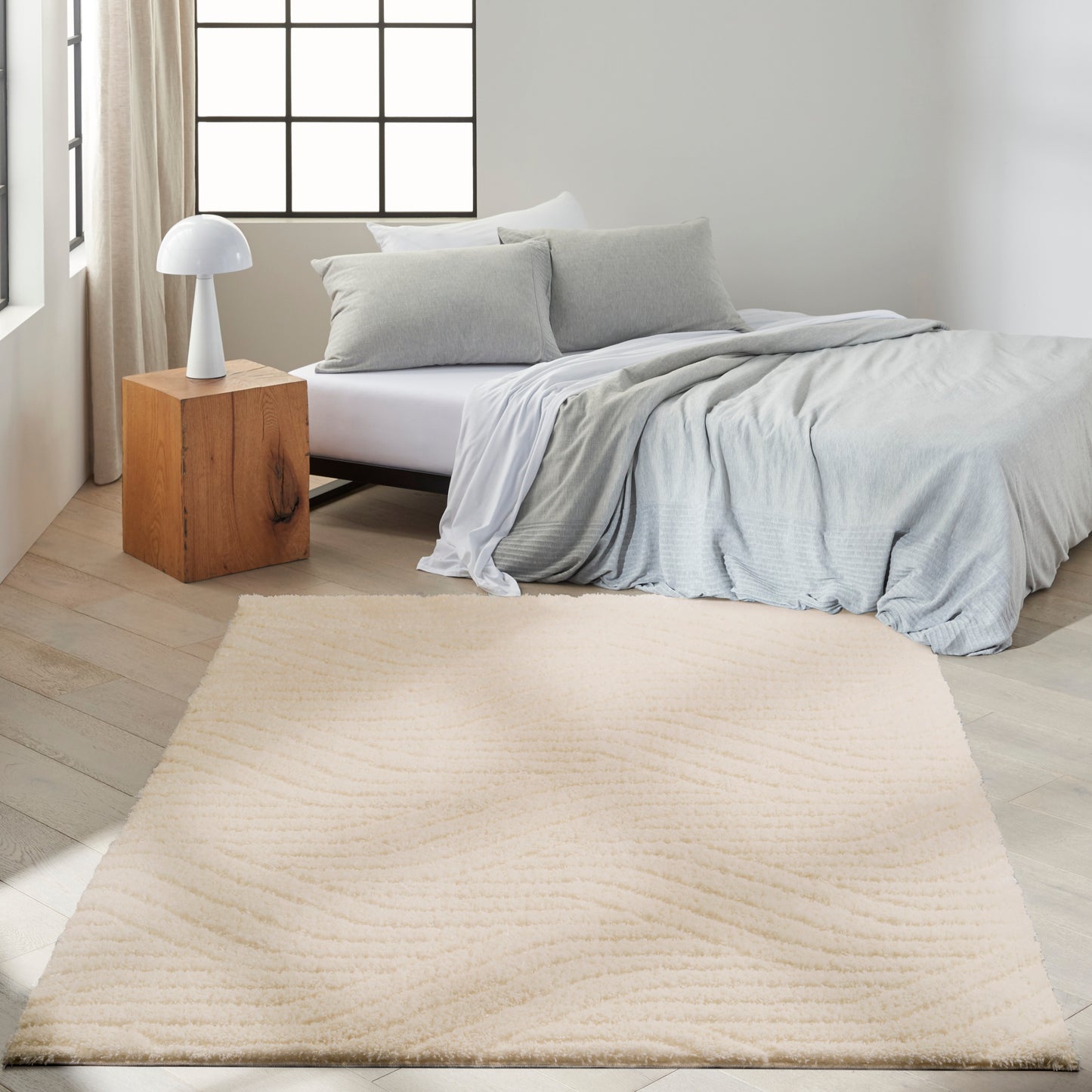 Calvin Klein Surfaces 5'2" x 7' Beige Shag Indoor Rug