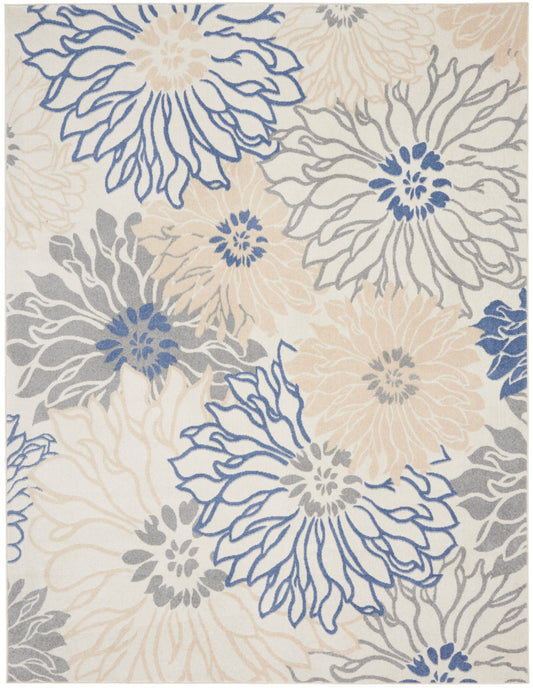 Nourison Passion 8' x 10' Ivory Grey Blue Contemporary Indoor Rug