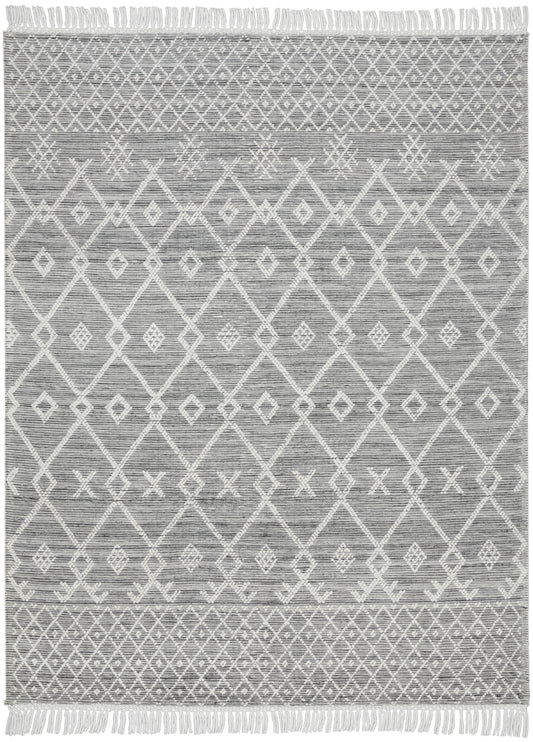 Nicole Curtis Series 3 8' x 10'6" Grey/Ivory Bohemian Indoor Rug