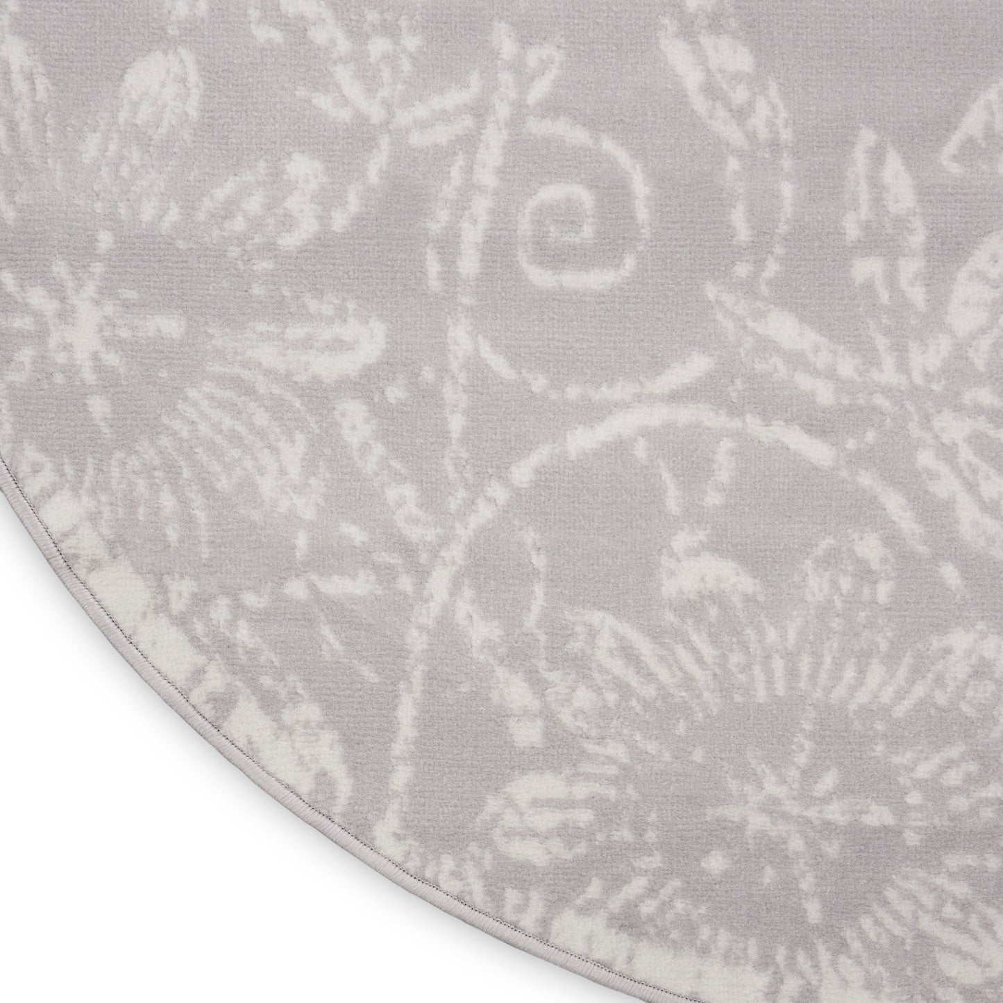 Nourison Whimsicle 8' x Round Grey Farmhouse Indoor Rug