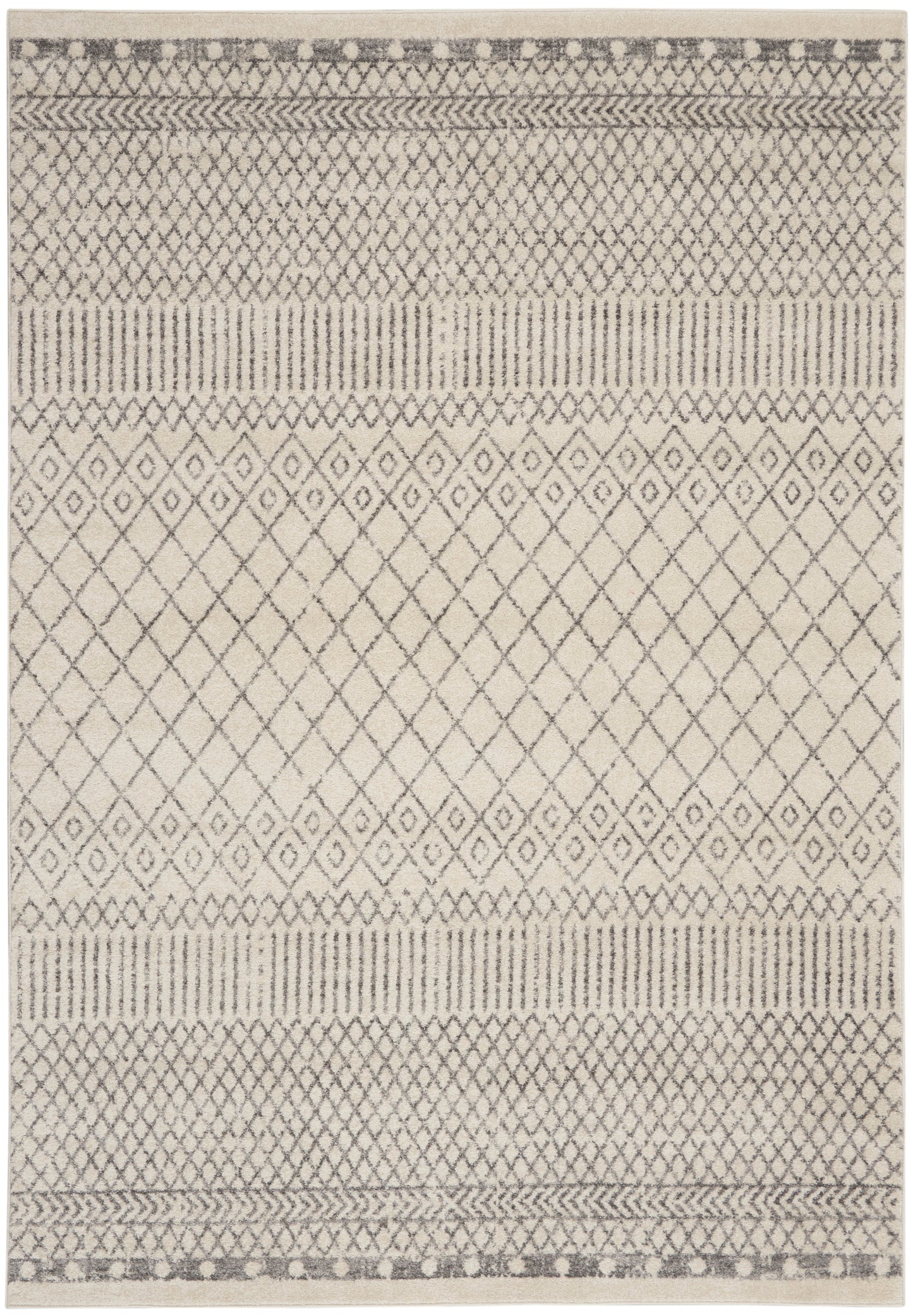 Nourison Passion 6' x 9' Ivory Grey Bohemian Indoor Rug