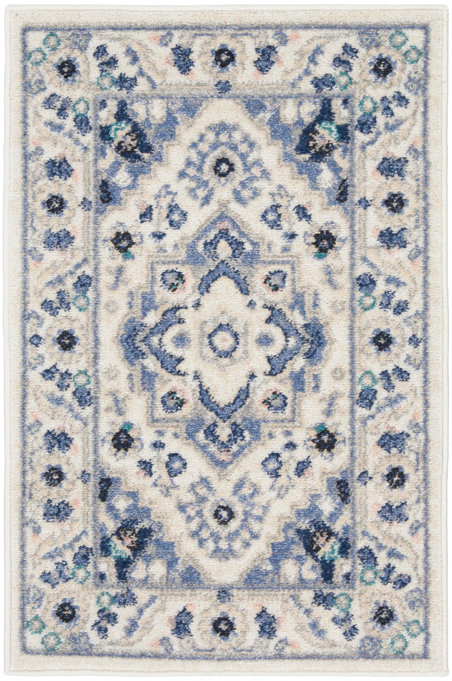 Nourison Passion 1'10" x 2'10" Ivory Grey Bohemian Indoor Rug