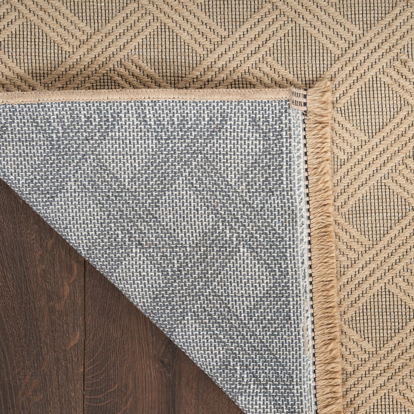 Nourison Washable Jute 2' x 4' Natural Modern Indoor Rug