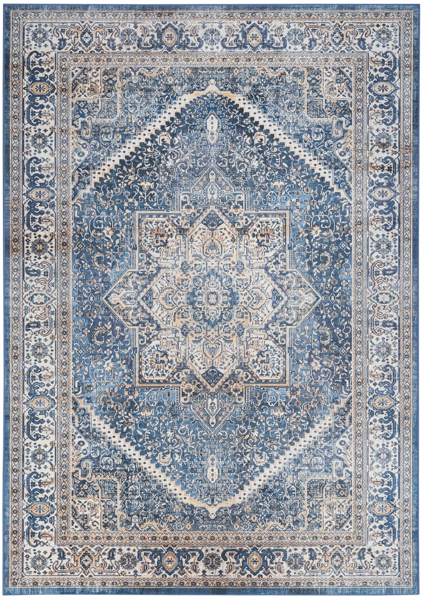 Nourison Vintage Home 3'9" x 5'9" Blue Bohemian Indoor Rug