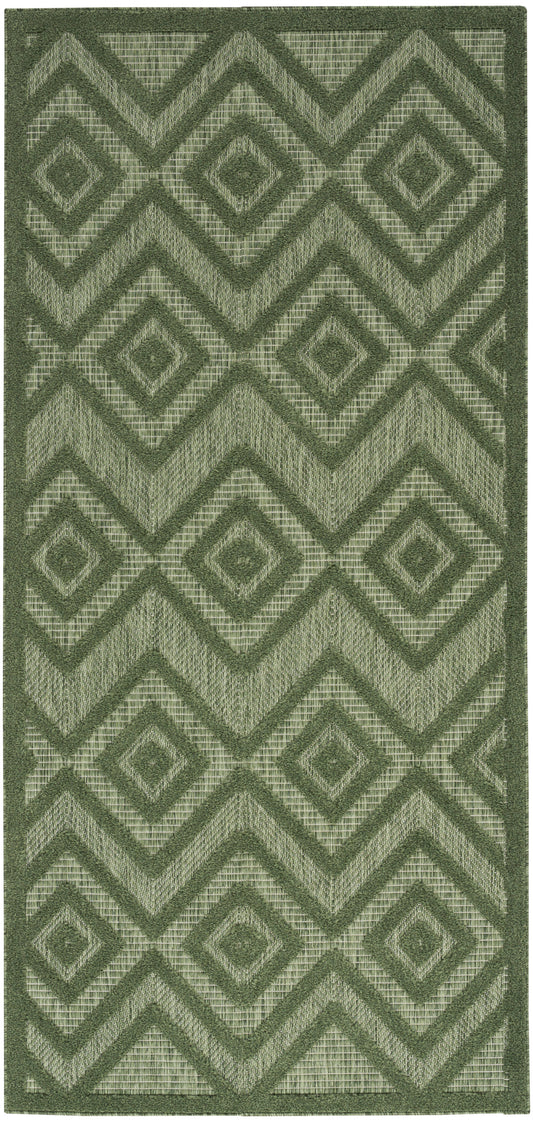 Nourison Versatile 2' x 4' Green Modern Rug