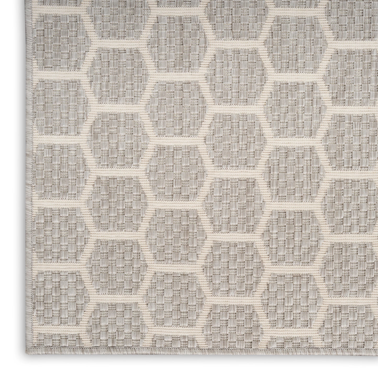 Nourison Twist Reversible 2'2" x 10' Grey Modern Rug