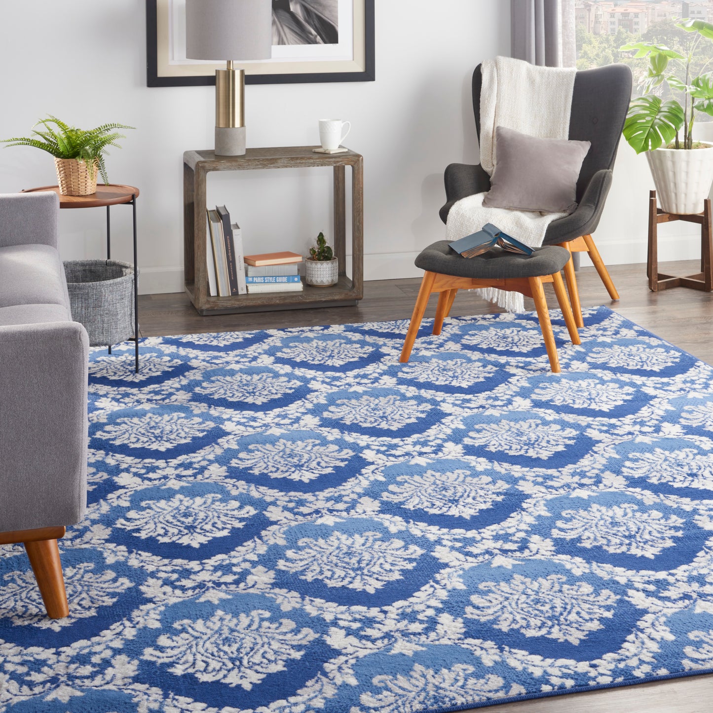 Nourison Whimsicle 8' x 10' Blue Farmhouse Indoor Rug