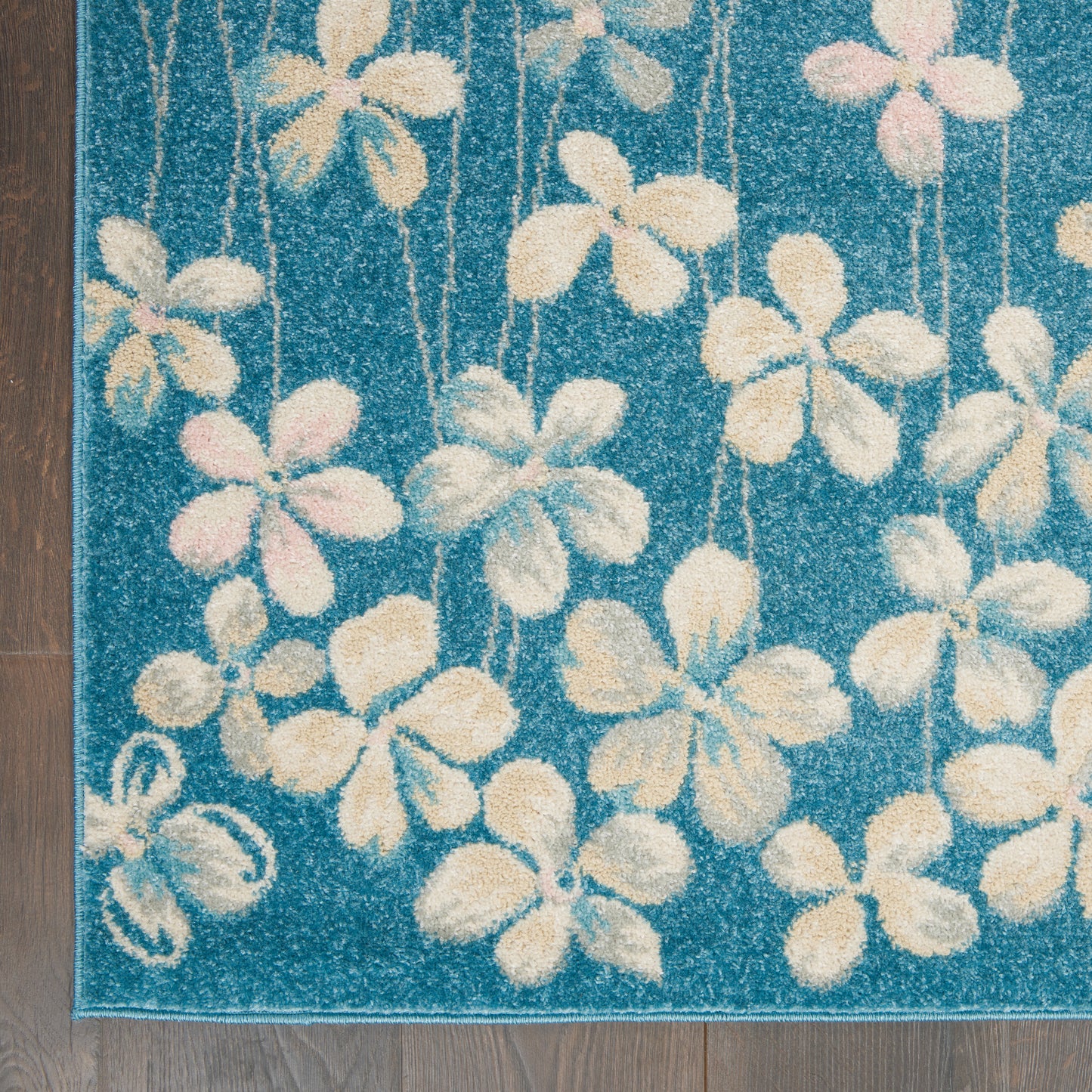 Nourison Tranquil 6' x 9' Turquoise Contemporary Indoor Rug