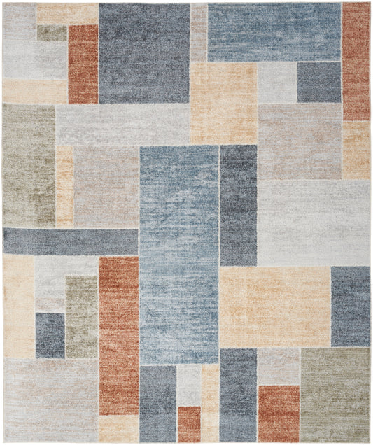 Nourison Astra Machine Washable 6' x 9' Multicolor Contemporary Indoor Rug