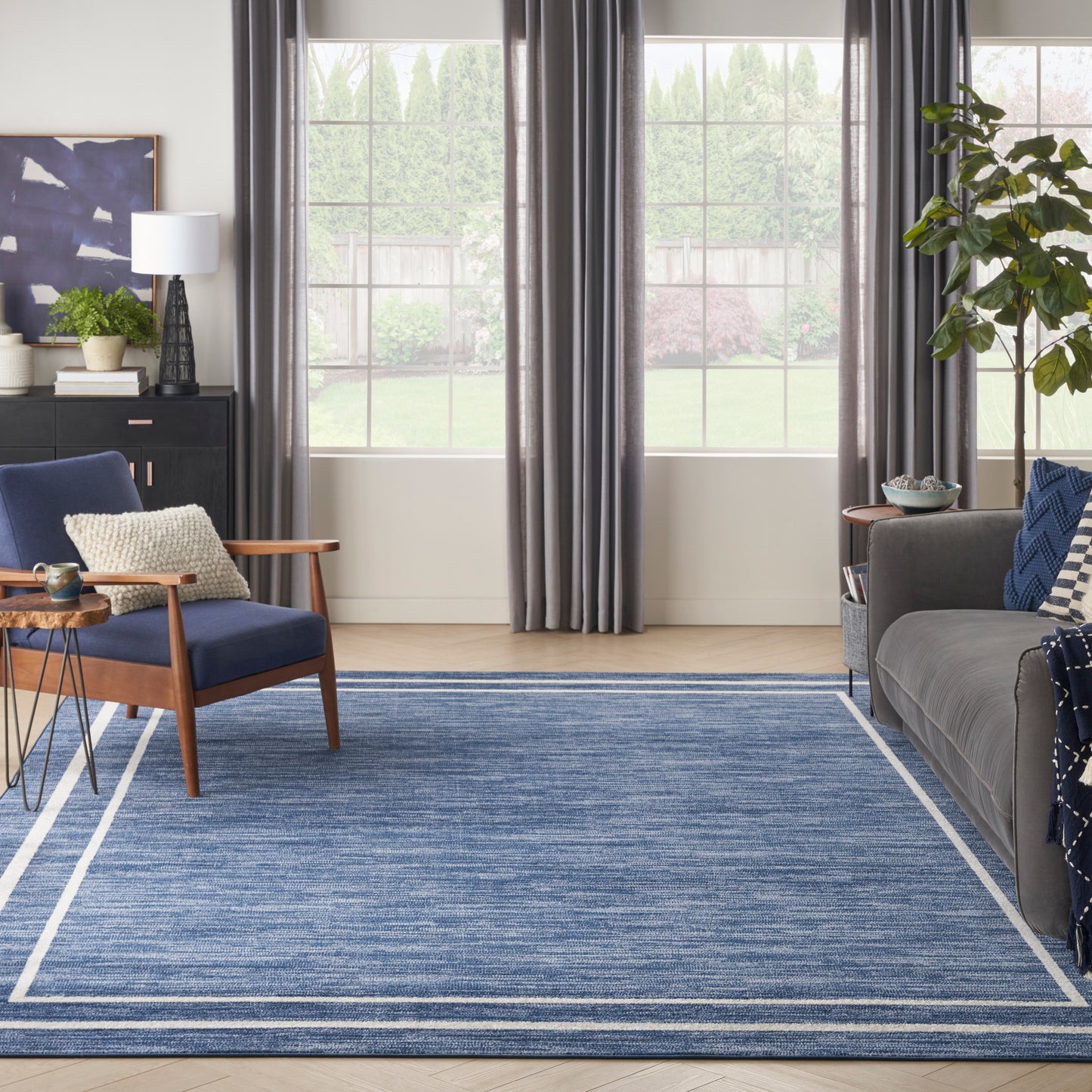 Nourison Nourison Essentials 8' x 10' Navy/Ivory Contemporary Rug