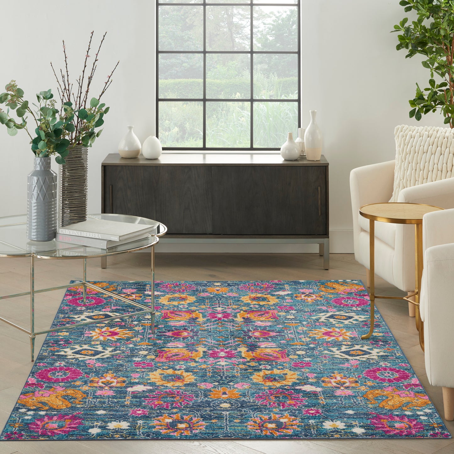 Nourison Passion 5'3" x 7'3" Denim Bohemian Indoor Rug