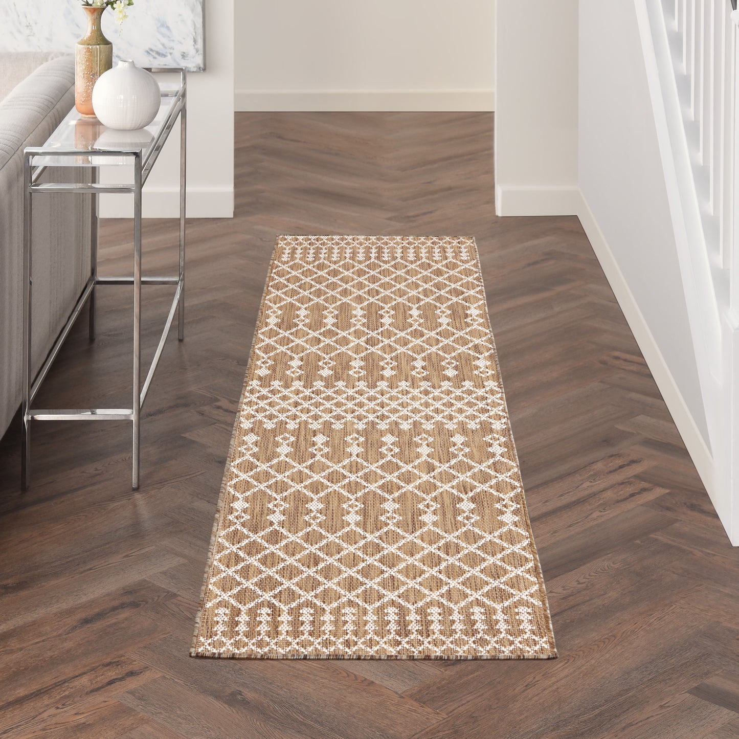 Nourison Positano 2' x 6' Jute Modern Rug