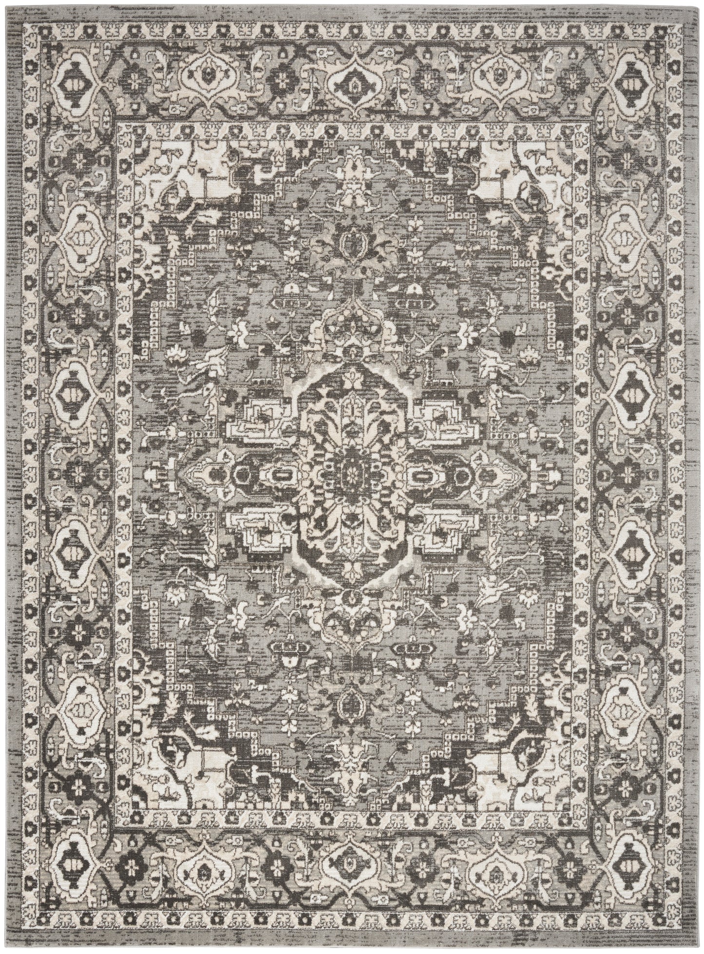 Nourison Quarry 3'9" x 5'9" Grey Vintage Indoor Rug