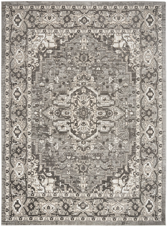 Nourison Quarry 3'9" x 5'9" Grey Vintage Indoor Rug