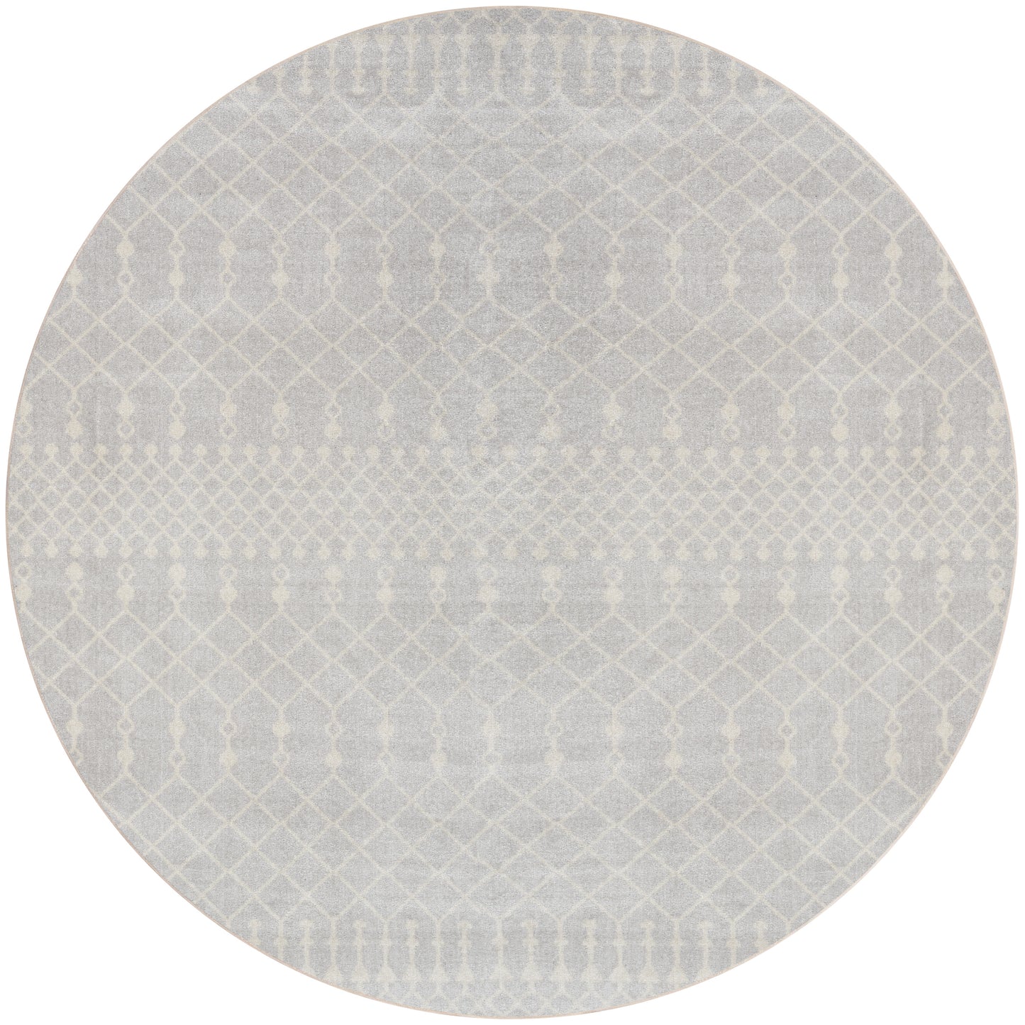 Nourison Astra Machine Washable 4' x Round Grey Bohemian Indoor Rug