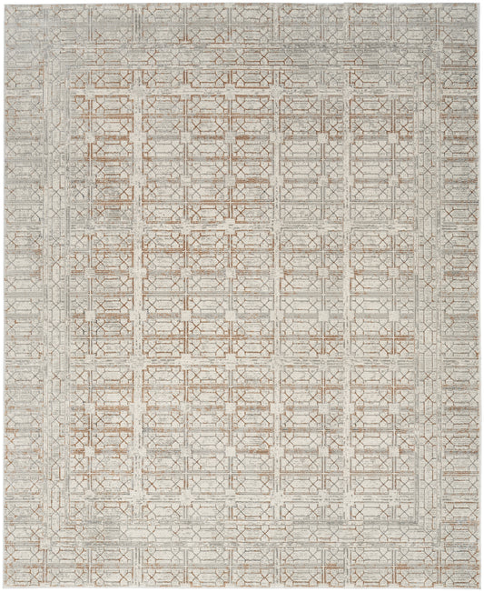 Nourison Desire 9' x 12' Ivory Beige Modern Indoor Rug