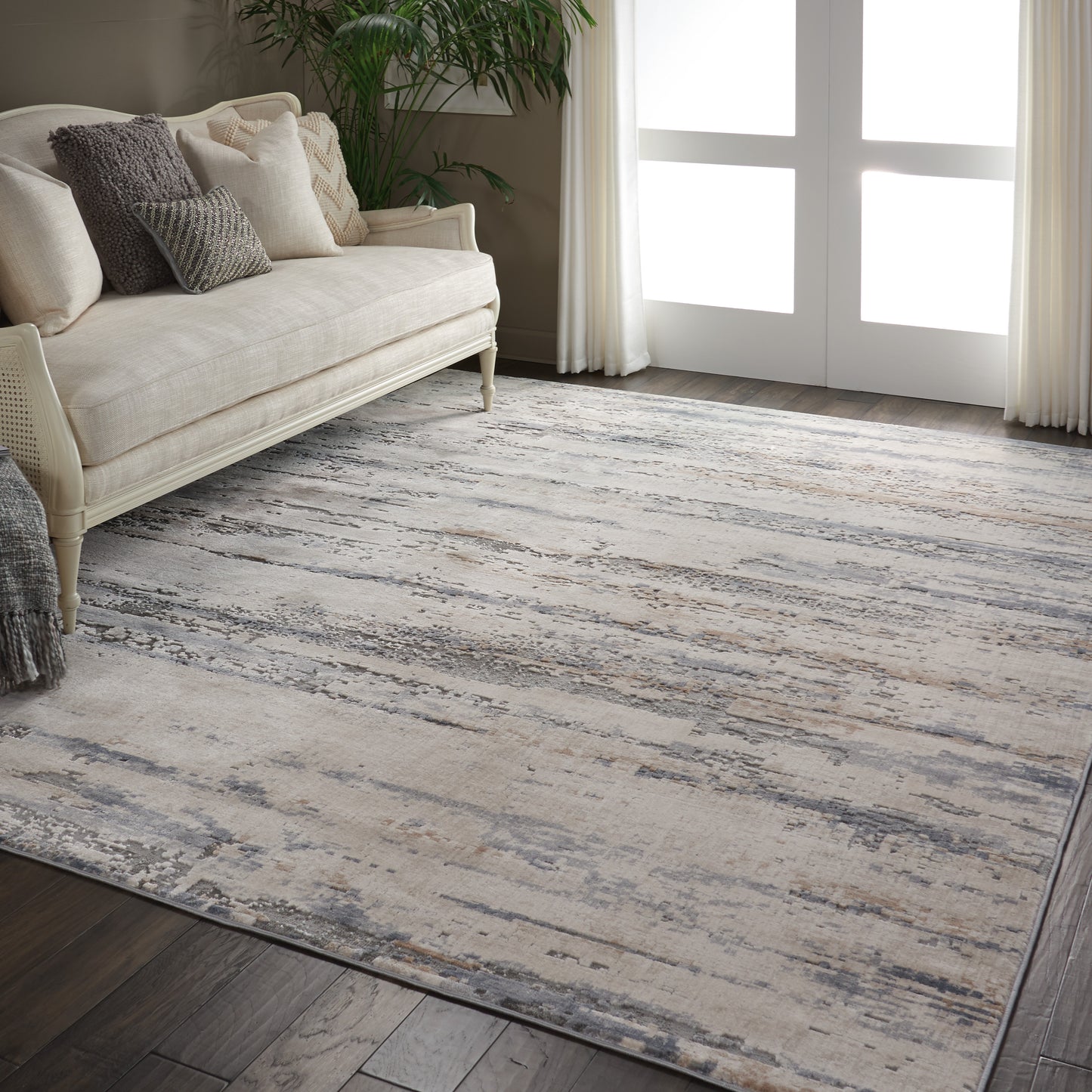 Nourison Rustic Textures 9'3" x 12'9" Beige Grey Modern Indoor Rug