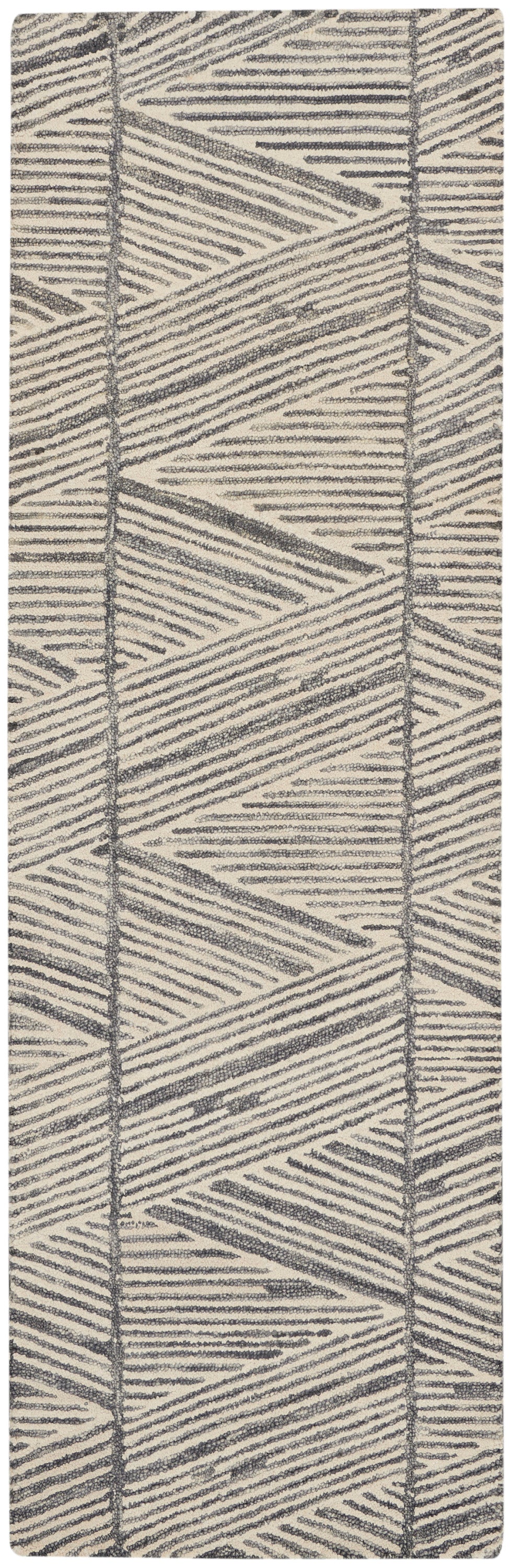 Nourison Colorado 2'3" x 7'6" Grey White Modern Indoor Rug