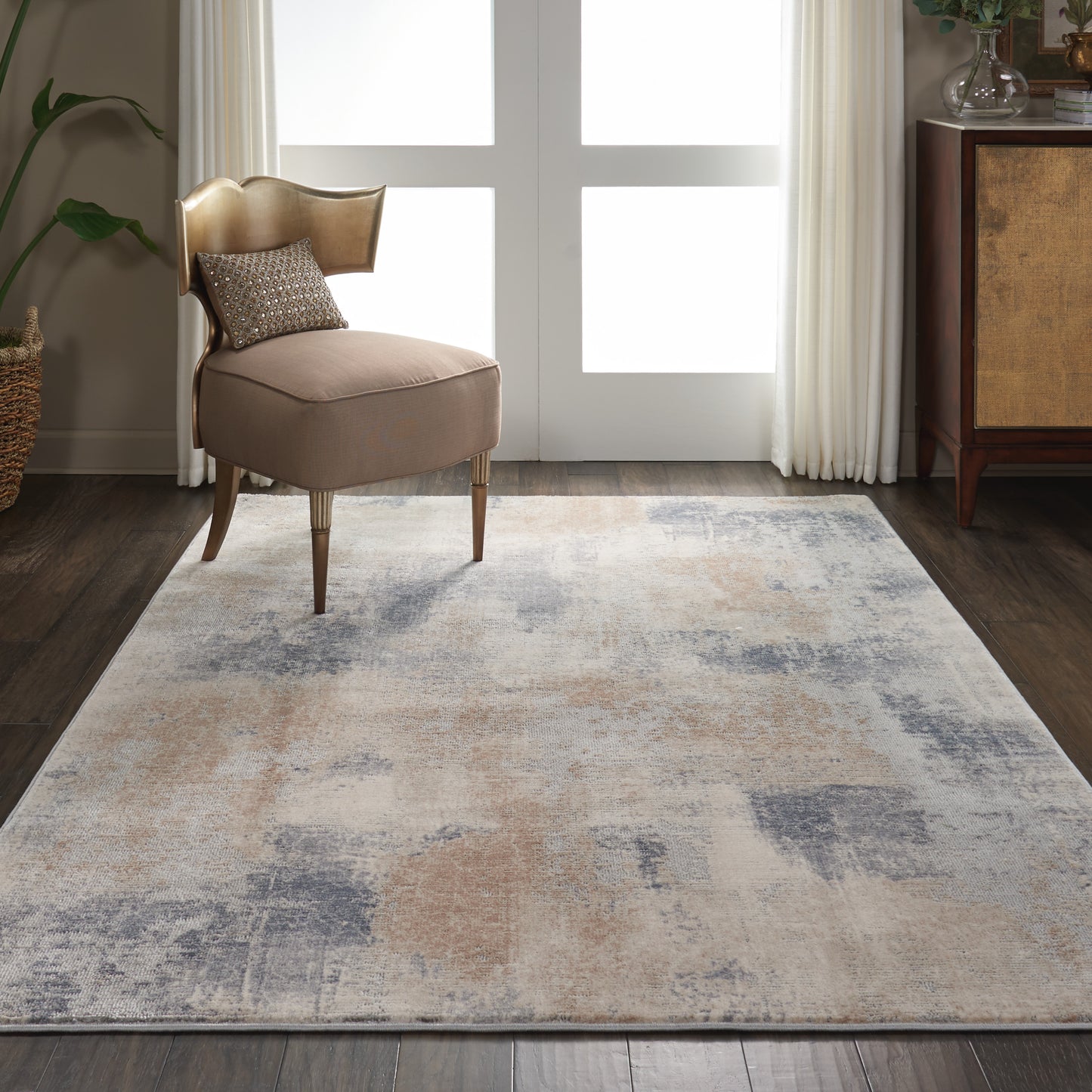 Nourison Rustic Textures 3'11" x 5'11" Beige Grey Modern Indoor Rug